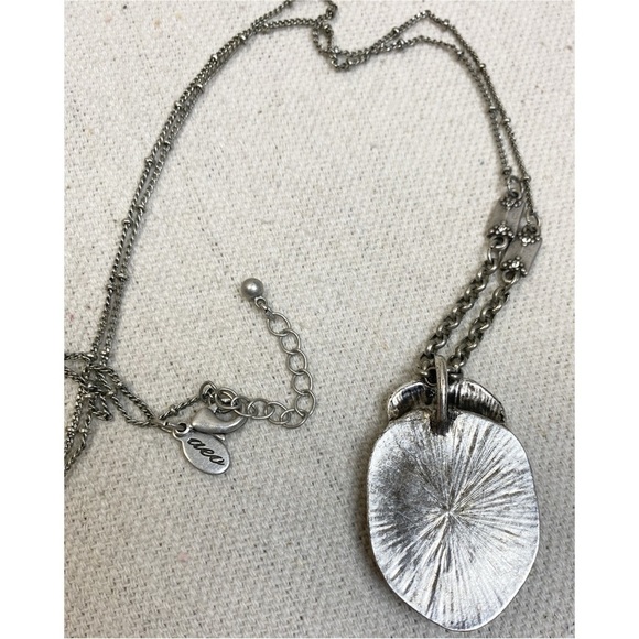 AEO Turquoise Stone Necklace Pendant Deco Chain - Picture 4 of 5